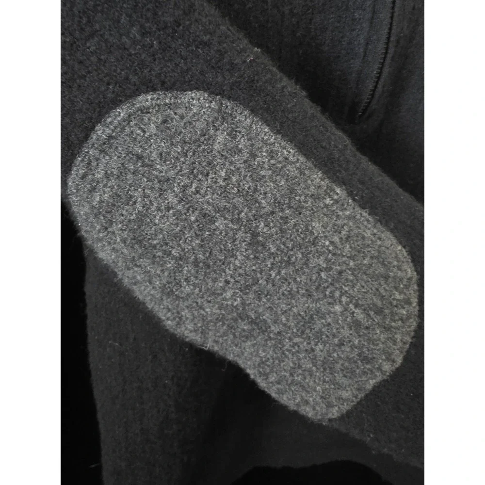 Vintage Banana Republic 1/4 zip Sweater Mens Size M Black Lambs Wool & Cashmere